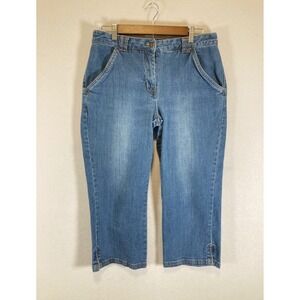 Coastal Casual‎ Bass Jeans Women 10 Blue Cropped Capri Mid Rise Denim Pants